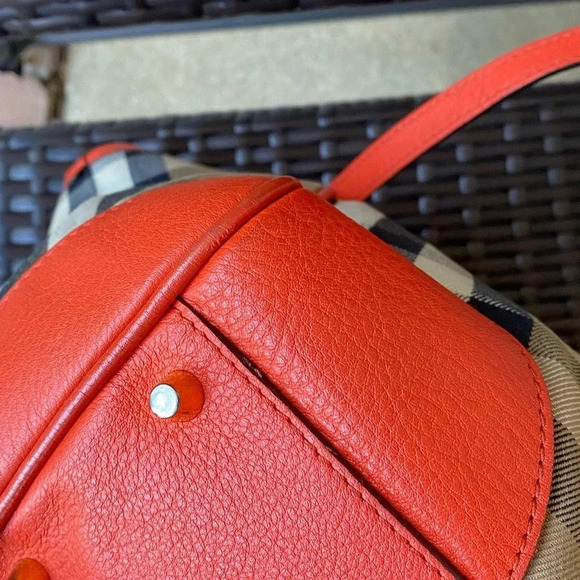 Burberry Novacheck Tote, Canvas/Leather - Picture 12 of 14